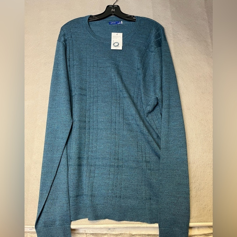 🆕 Men’s XXL Apt. 9 Sweater Blue NWT Fast Shipping